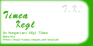 timea kegl business card